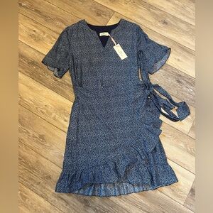 NWT Vineyard Vines Painted Shells Wrap Dress Blue size 8